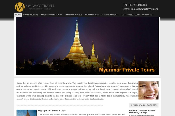 myanmarprivatetours.com site used Straightahead