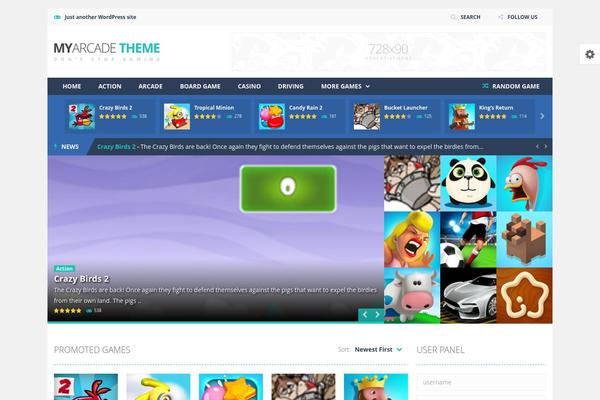 Myarcadetheme theme site design template sample