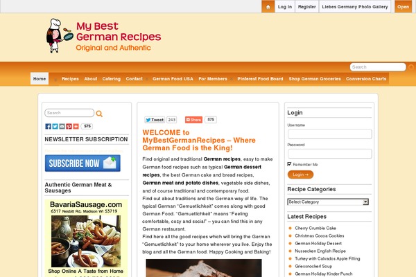 mybestgermanrecipes.com site used Natural Lite