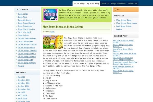 mybingoblog.com site used Wpdesigner5