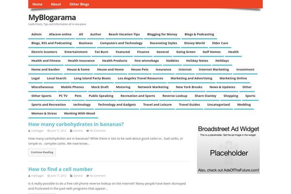 Site using WordPress Ad Widget plugin