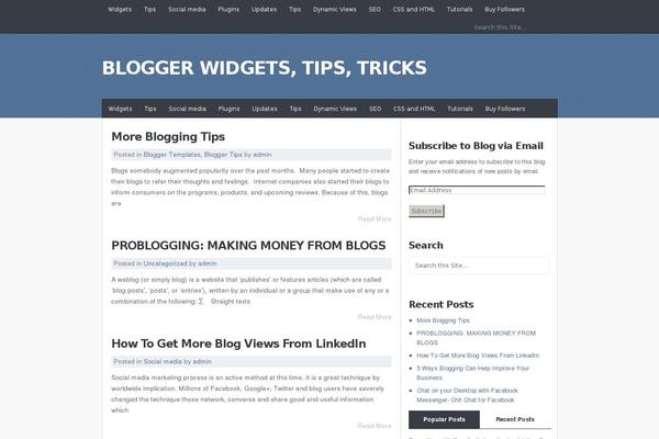 JustBlue theme site design template sample