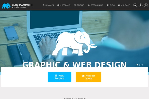 Onepage theme site design template sample
