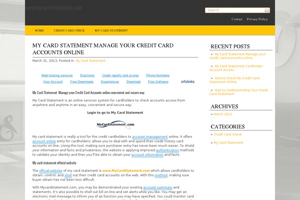 mycardstatementcom.org site used Thingreal