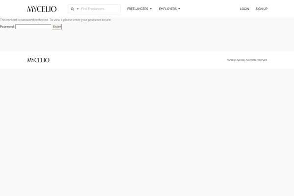mycelio.com site used Freelanceengine