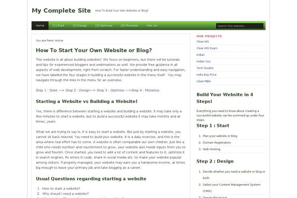 Esplanade theme site design template sample