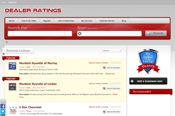 Vantage theme site design template sample