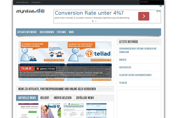 mydia.de site used Gl