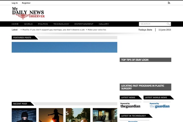Observer theme site design template sample