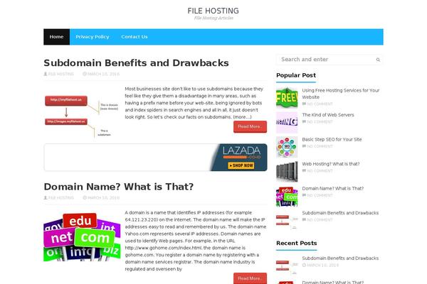 MasterBlog theme site design template sample