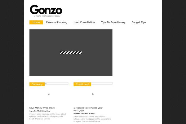 Gonzo theme site design template sample