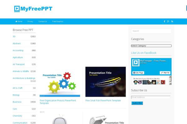 myfreeppt.com site used Minimal Grid
