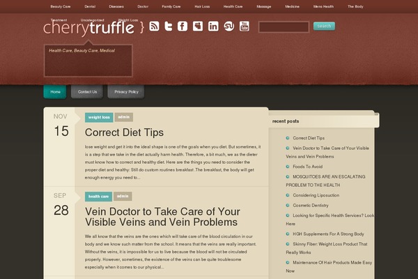 Cherrytruffle theme site design template sample