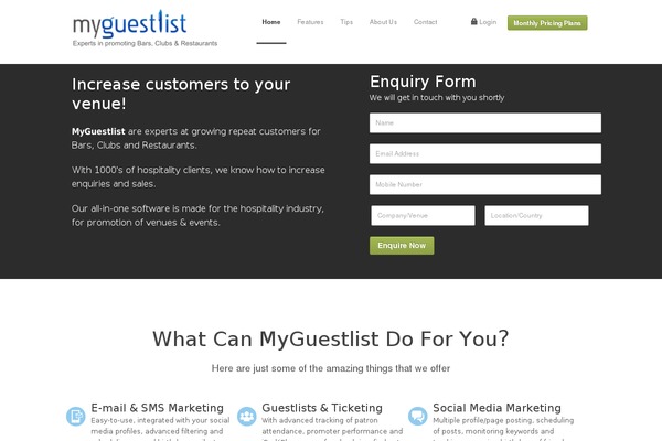 myguestlist.com site used Mglv3