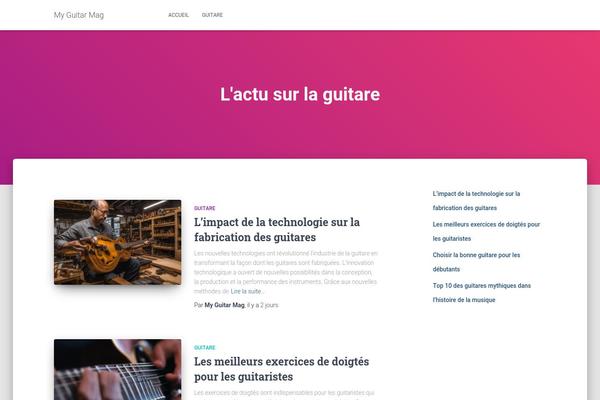 Hestia theme site design template sample