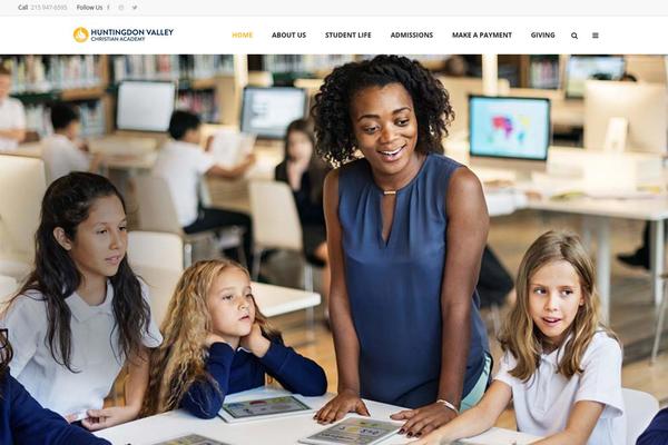 Educator theme site design template sample