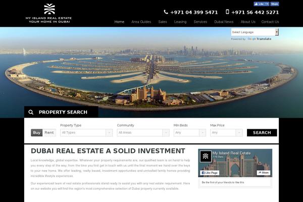 Realhomes Child theme site design template sample