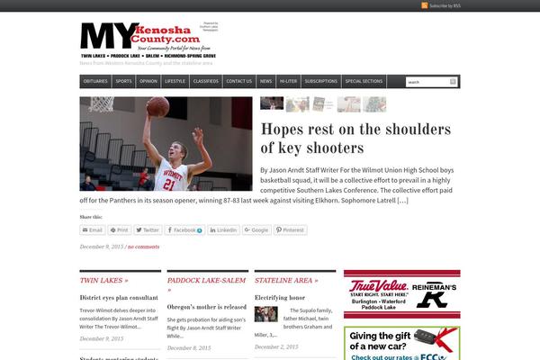 Daily Headlines theme site design template sample