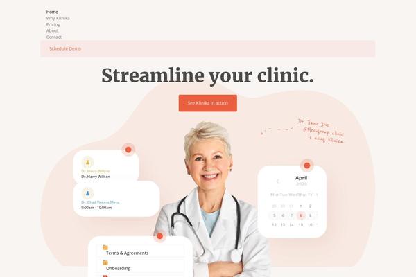 myklinika.com site used Klinika