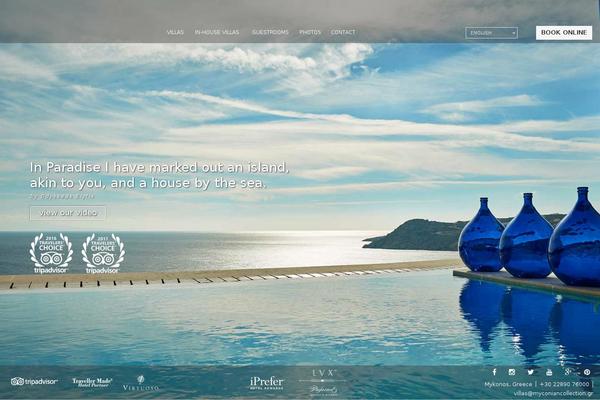 Villas theme site design template sample