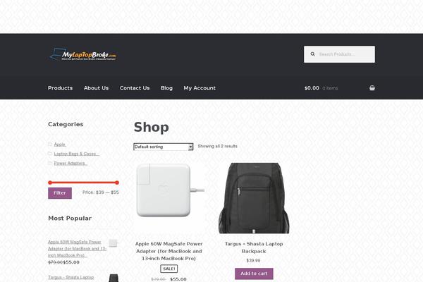 Site using Storefront Footer Bar plugin
