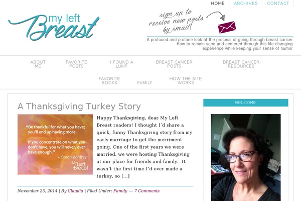 myleftbreast.net site used Market-theme