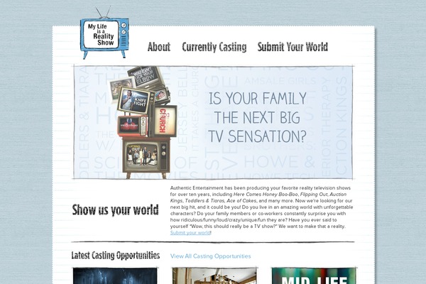 mylifeisarealityshow.com site used Casting