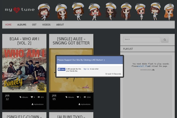 Site using Fb-traffic-pop plugin