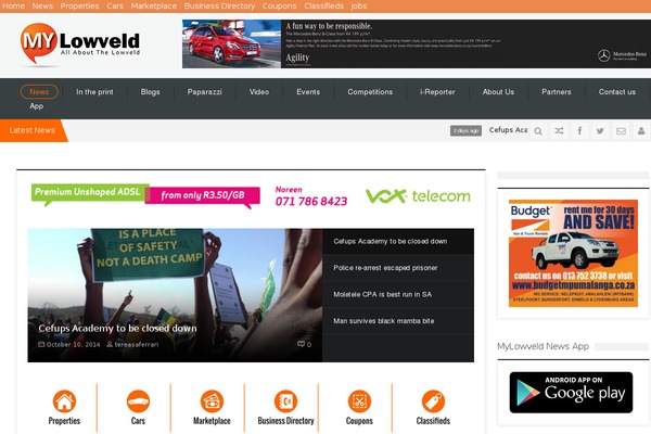 SevenMag theme site design template sample