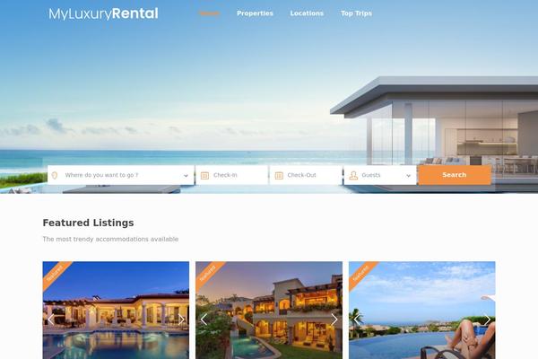 Wprentals theme site design template sample