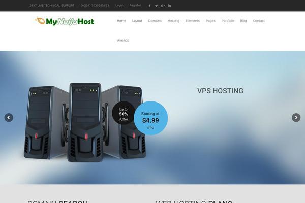 Foxuhost theme site design template sample