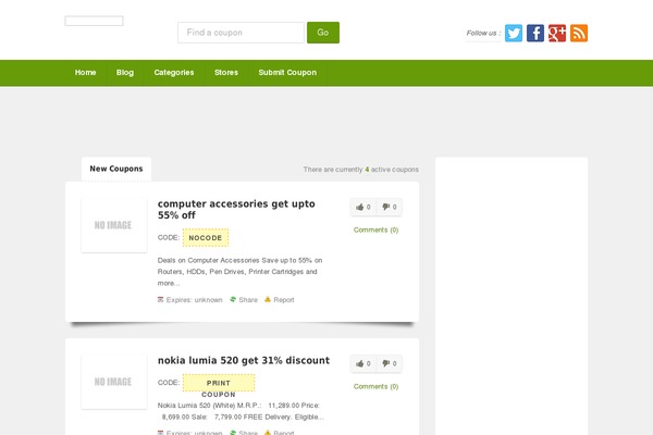 Deals theme site design template sample