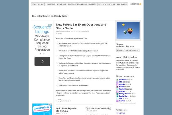Site using RecentComments plugin