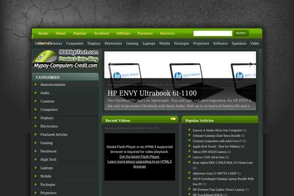 eGamer theme site design template sample