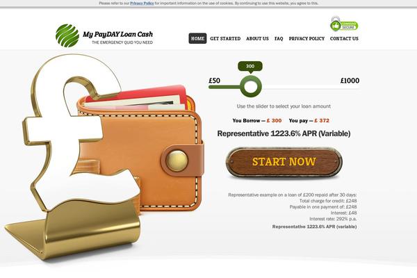 mypaydayloancash.co.uk site used Mypaydayloancash