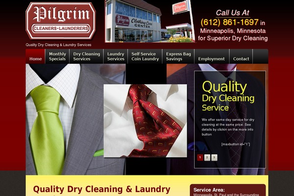 mypilgrimcleaners.com site used Theme1745