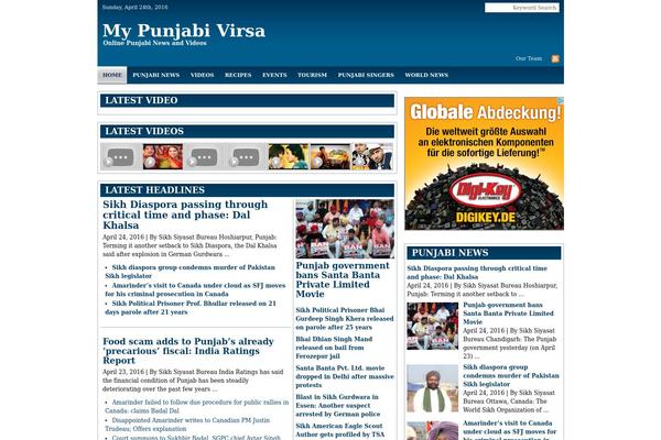 Site using Daiko's YouTube Widget plugin