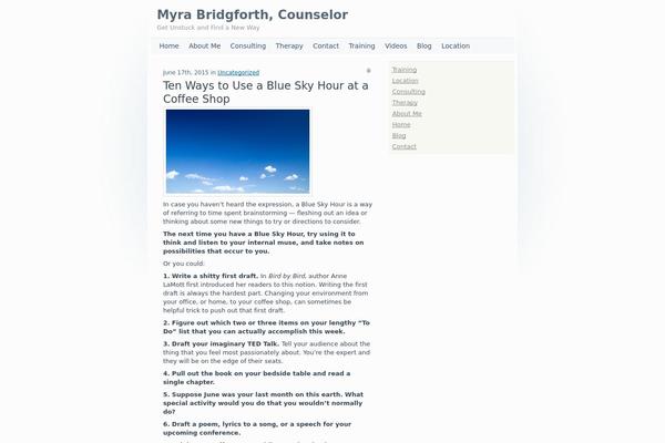 myrabridgforth.com site used Winterplain