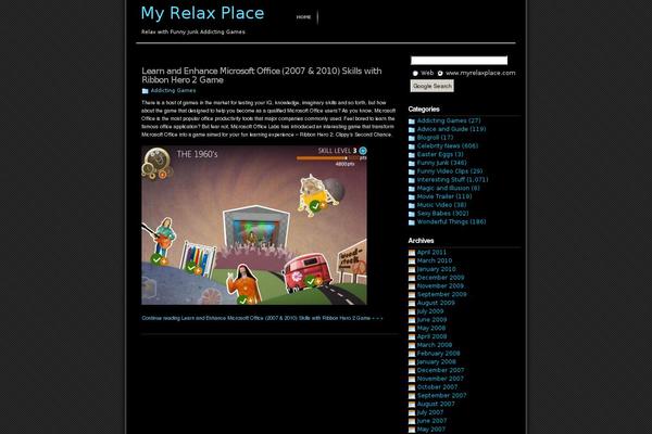 myrelaxplace.com site used Elegant-dark