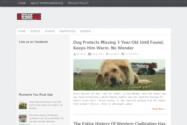 myresharespace.com site used Truepixel