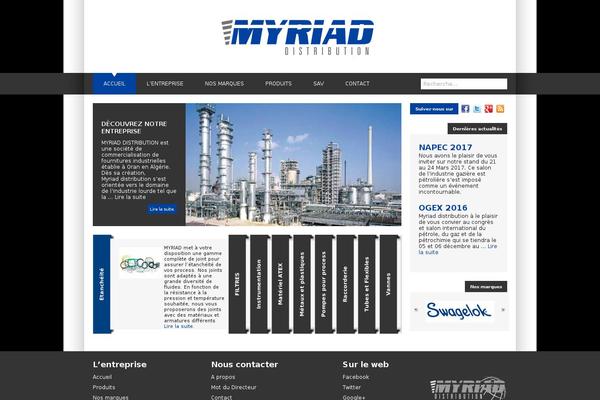 Myriad theme site design template sample