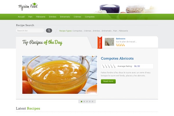 Food Recipes theme site design template sample