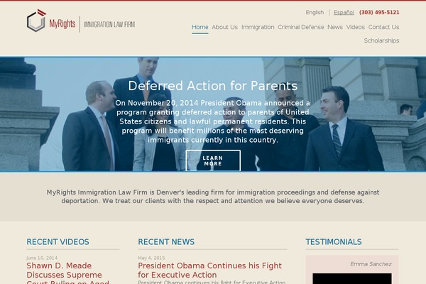 Site using Easy Testimonials plugin