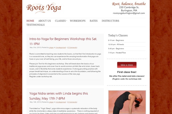 myrootsyoga.com site used Delicate