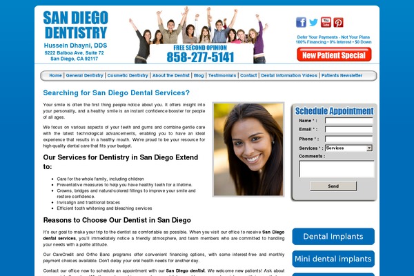 mysandiegodentists.com site used Sandiego