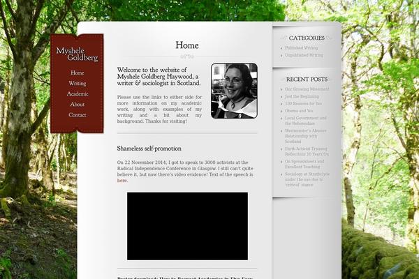 Memoir theme site design template sample
