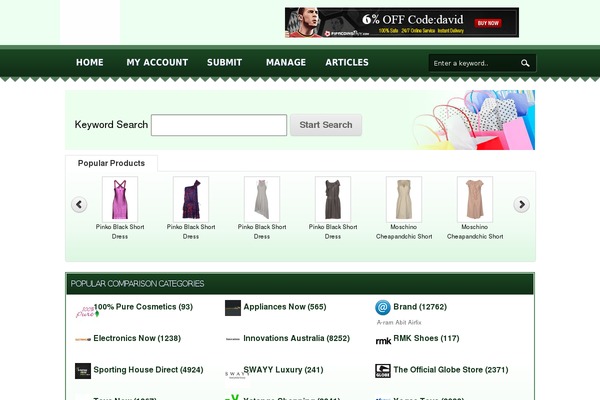 myshoppingaustralia.com site used Comparisonpress