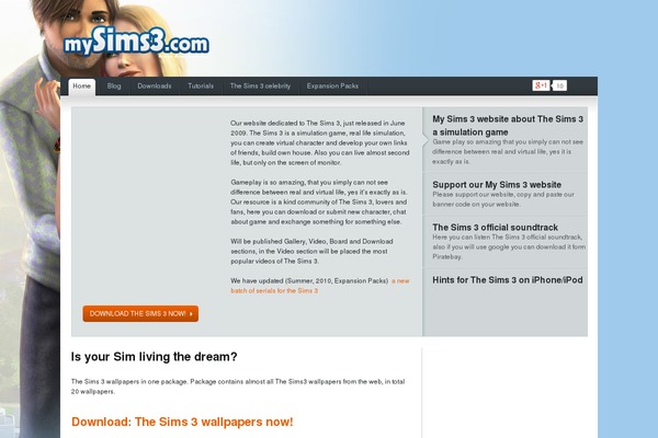 mysims3.com site used The Station