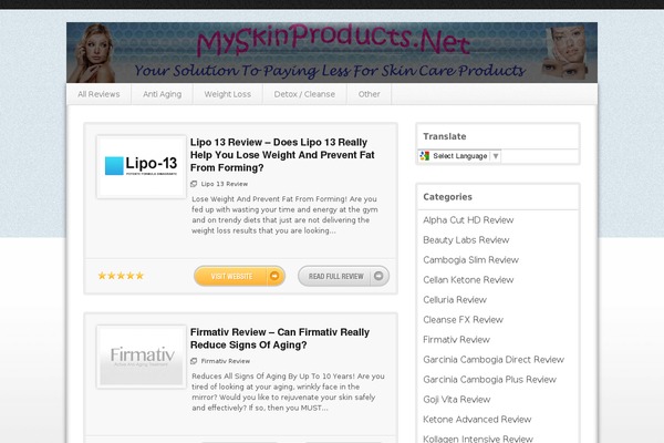 Proreview theme site design template sample