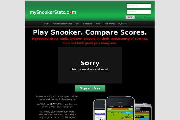 mysnookerstats.com site used Twentynew